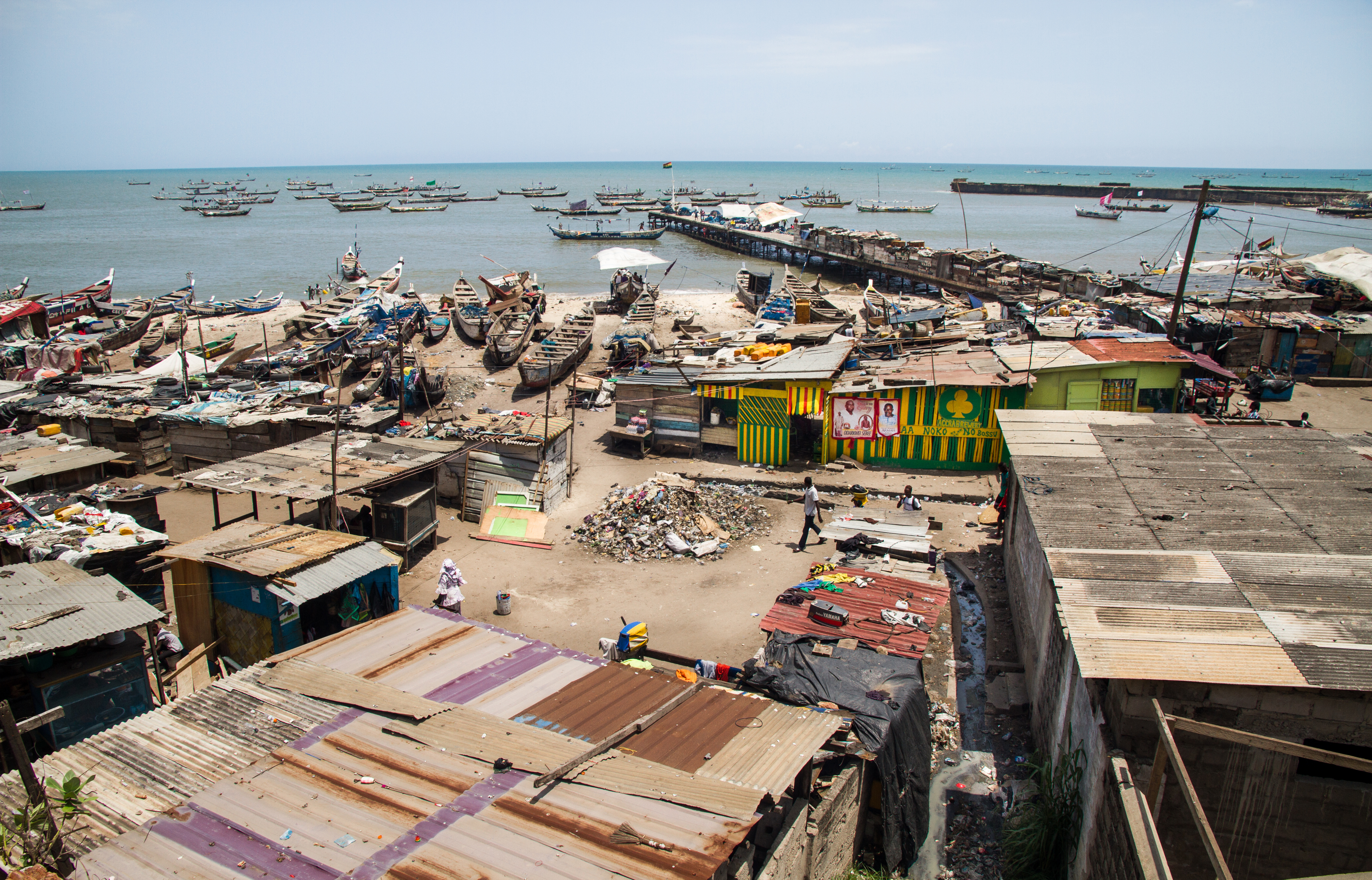 Old Accra, also known as Ga-Mashie, in Ghana's capital.