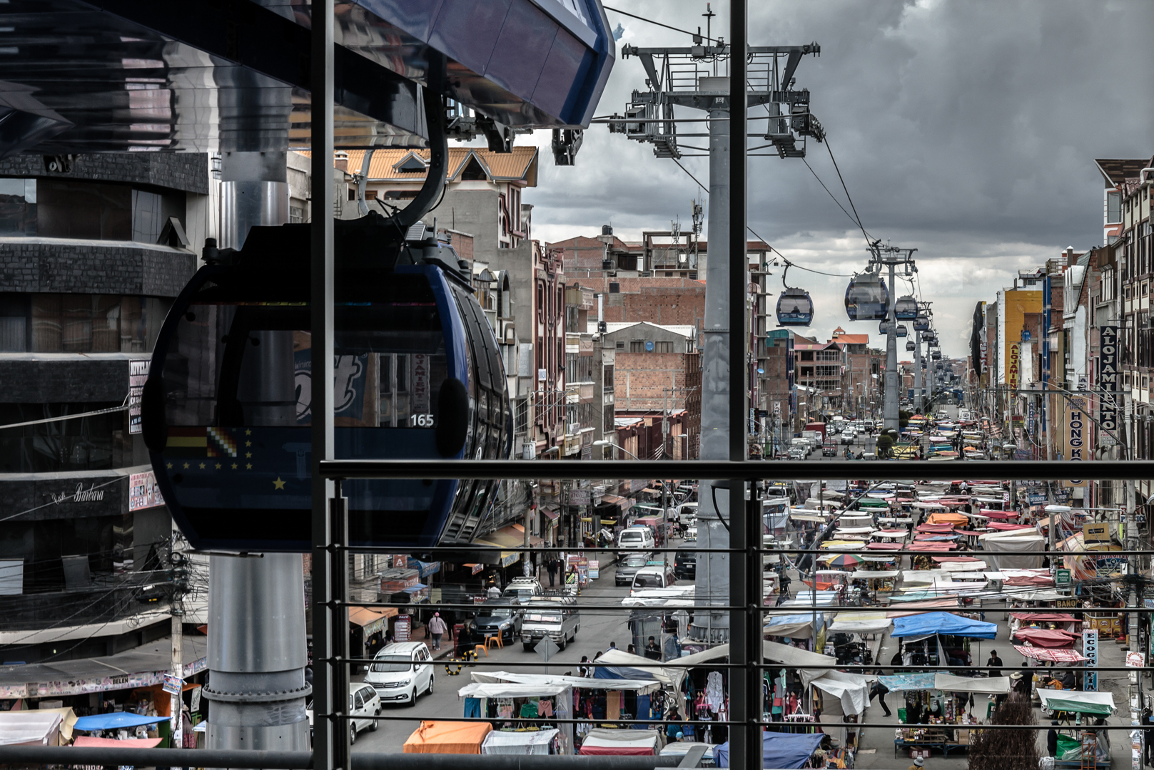 The aerial cable car transit system in Bolivia’s second largest city El Alto  